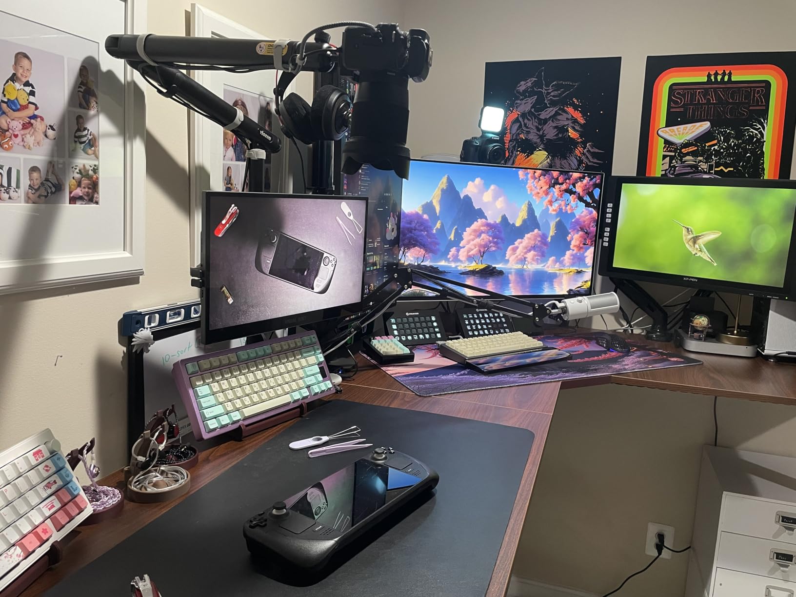 VIVO Corner Standing Desk, 63 x 55 inch Reversible L-Shaped Workstation, Electric Height Adjustment, Home, Office, and Reception Rooms, Black Table Top Black Frame, DESK-E3CTB customer photo 2