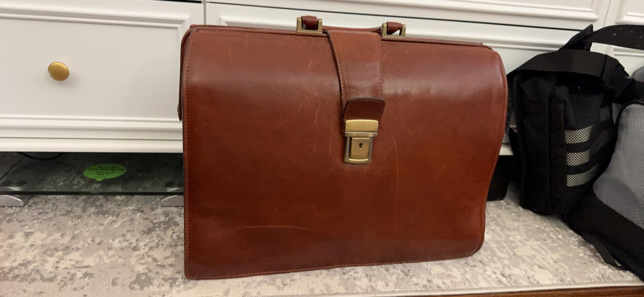 Time Resistance Leather Lawyer Briefcase - Italian Handmade Laptop Briefcase for Men and Women - Attache Case - Doctor Bag customer photo 1