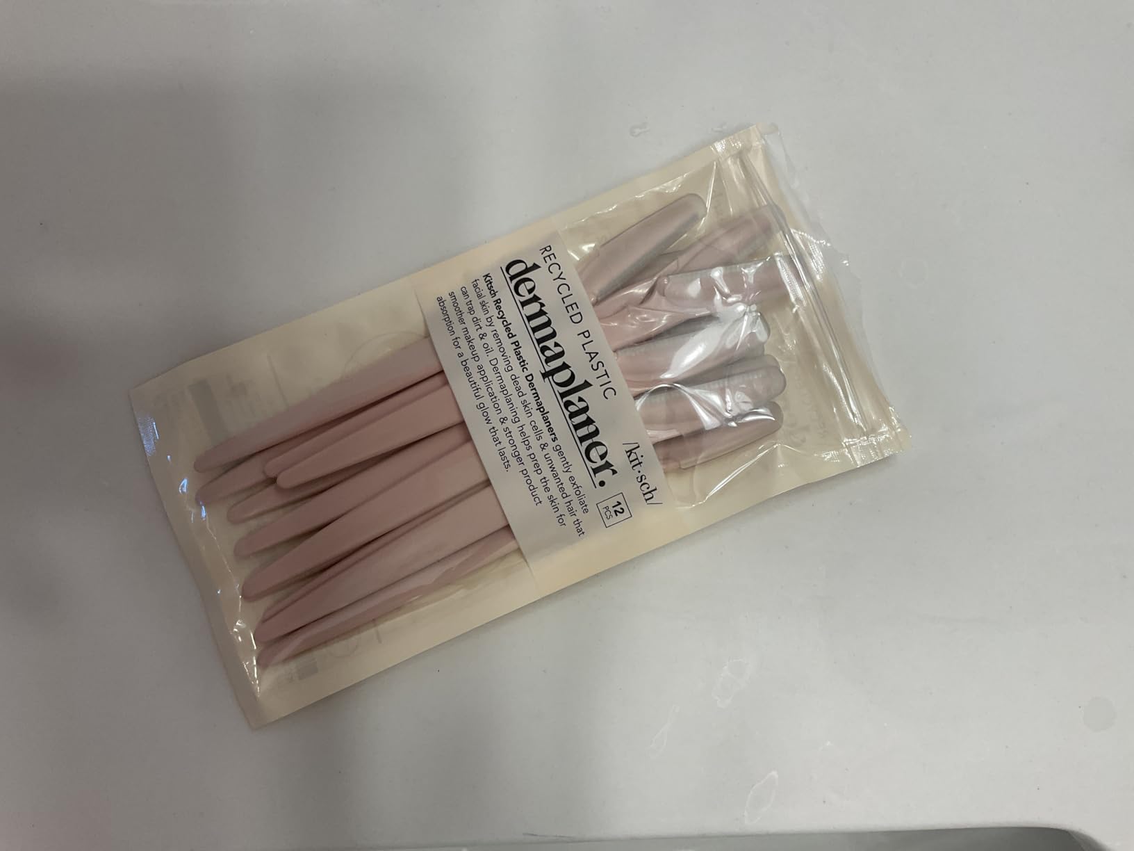 Kitsch Dermaplane Razor for Women Face, 12 pcs - Blush customer photo 1