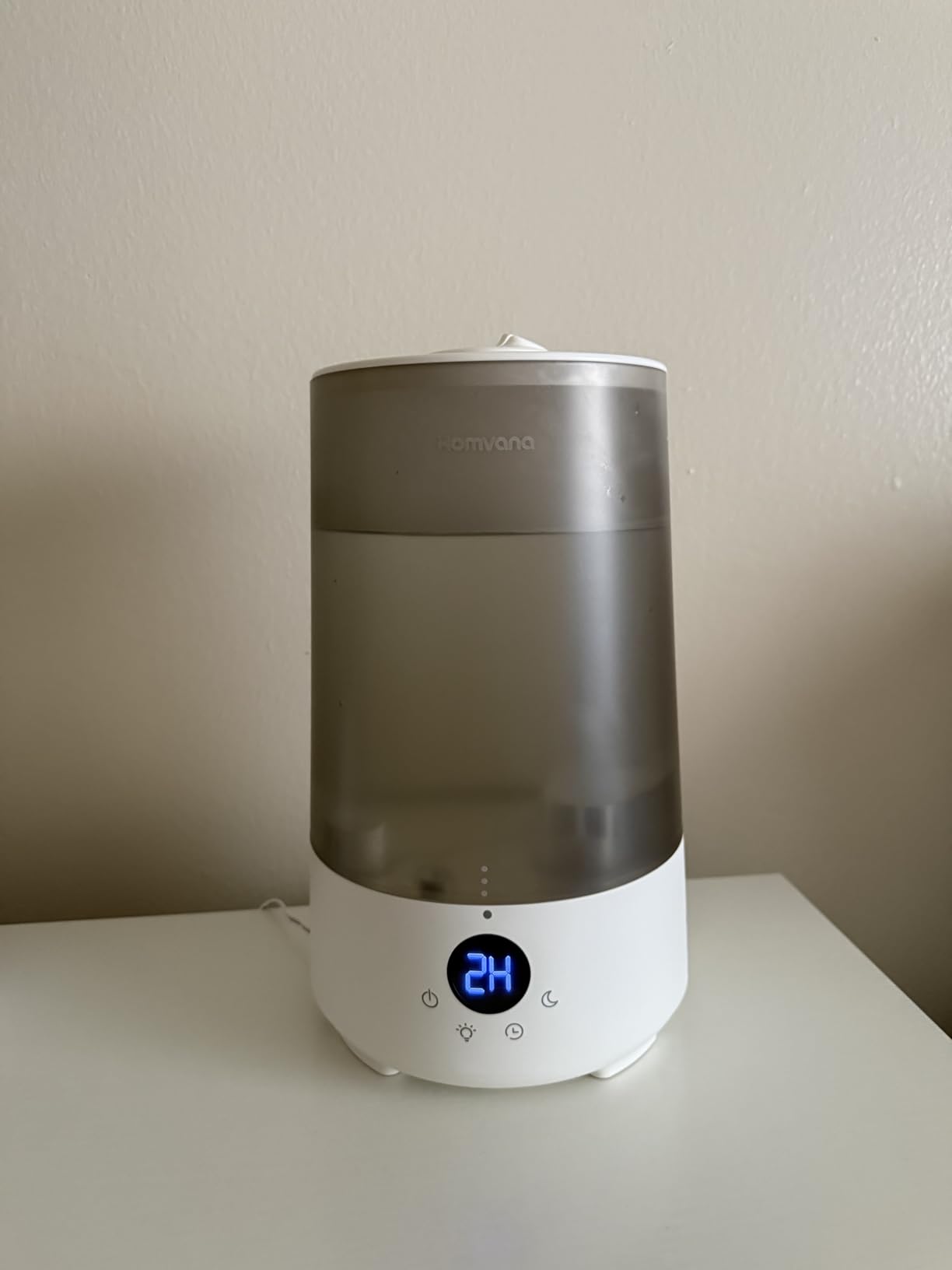 Homvana Humidifiers for Bedroom Home, 3.6 L Cool Mist Top-Fill 34H Super Long Time, Quiet 23dB, Baby Humidifier, Oil Diffuser for Large Room, House, Plant, Nursery, Office, BPA FREE, Ultrasonic (Grey) customer photo 2