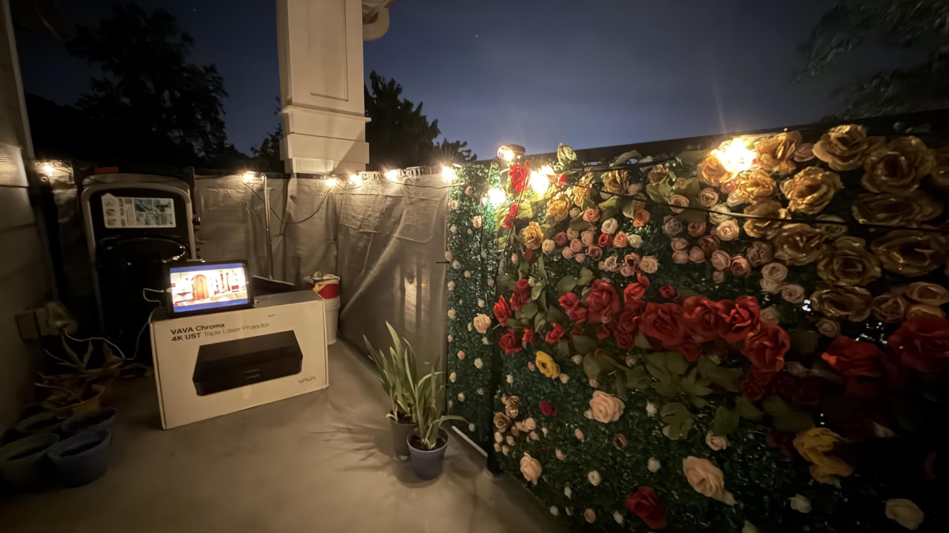 KYY 54FT Solar String Lights Outdoor Waterproof with USB Charging & Remote, Dimmable & Timable, Solar Powered Patio Lights with LED Shatterproof Bulbs for Deck Backyard Porch Garden Camping customer photo 1