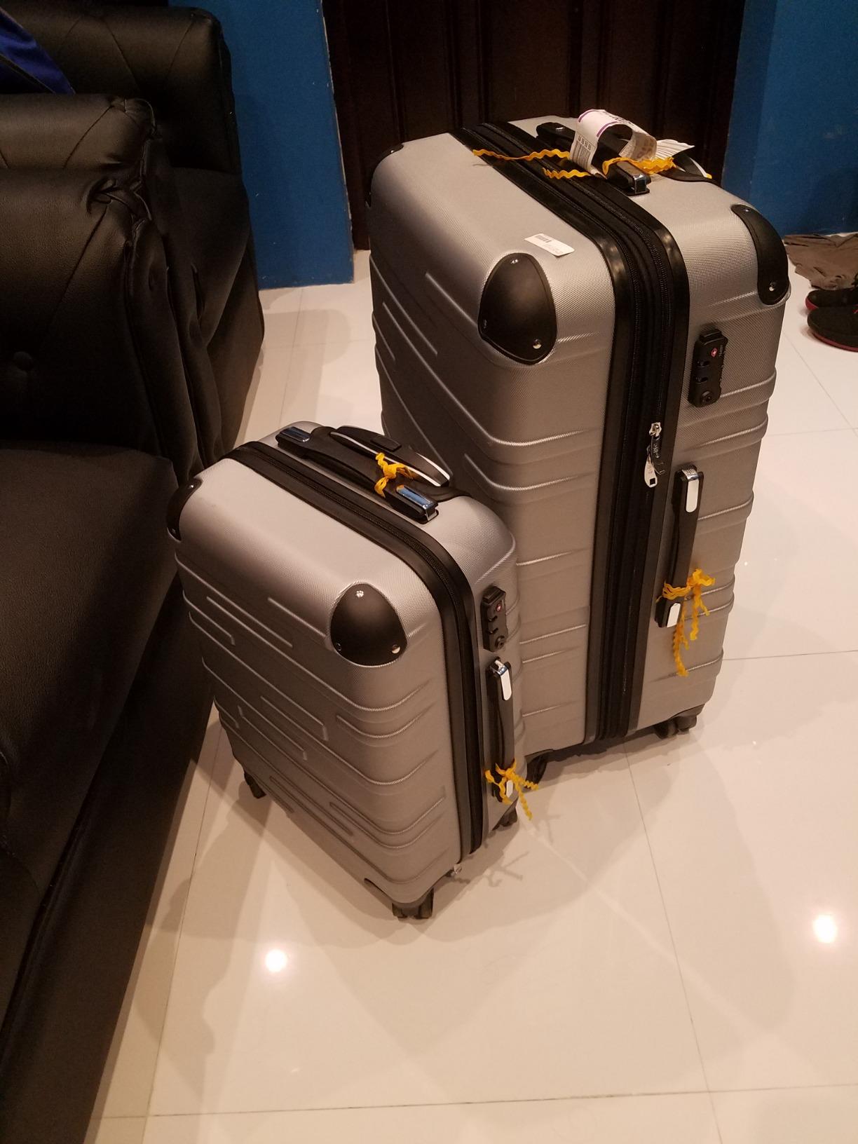 Hardside Luggage 3 Piece Set with TSA Lock, Spinner Wheels, Telescopic Handle, Lightweight Travel Suitcases (Dark Green, 3 piece set) customer photo 1