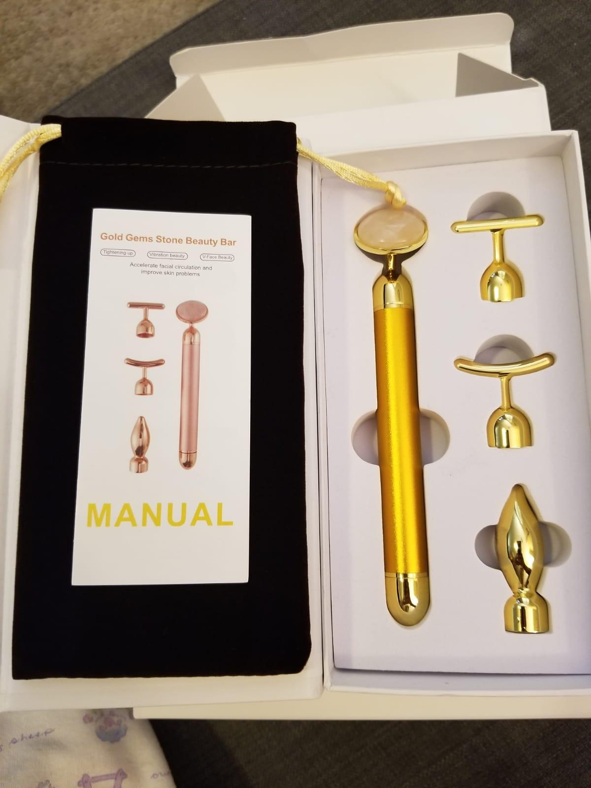 DANGSHAN 4-in-1 Face Massager Roller 24k Golden Face Roller, Arm Eye Nose Massage for Face Facial Massager Skin Care Tools customer photo 1