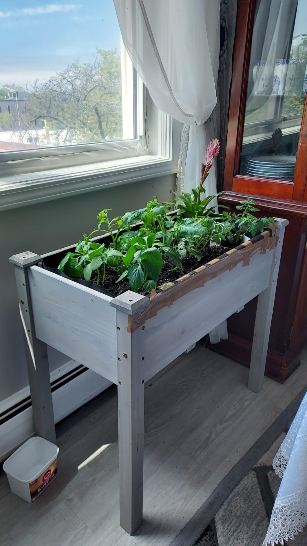 Best Choice Products 34x18x30in Raised Garden Bed, Elevated Wood Planter Box Stand for Kids, Backyard, Patio, Balcony w/Bed Liner, 150lb Capacity - Natural customer photo 2
