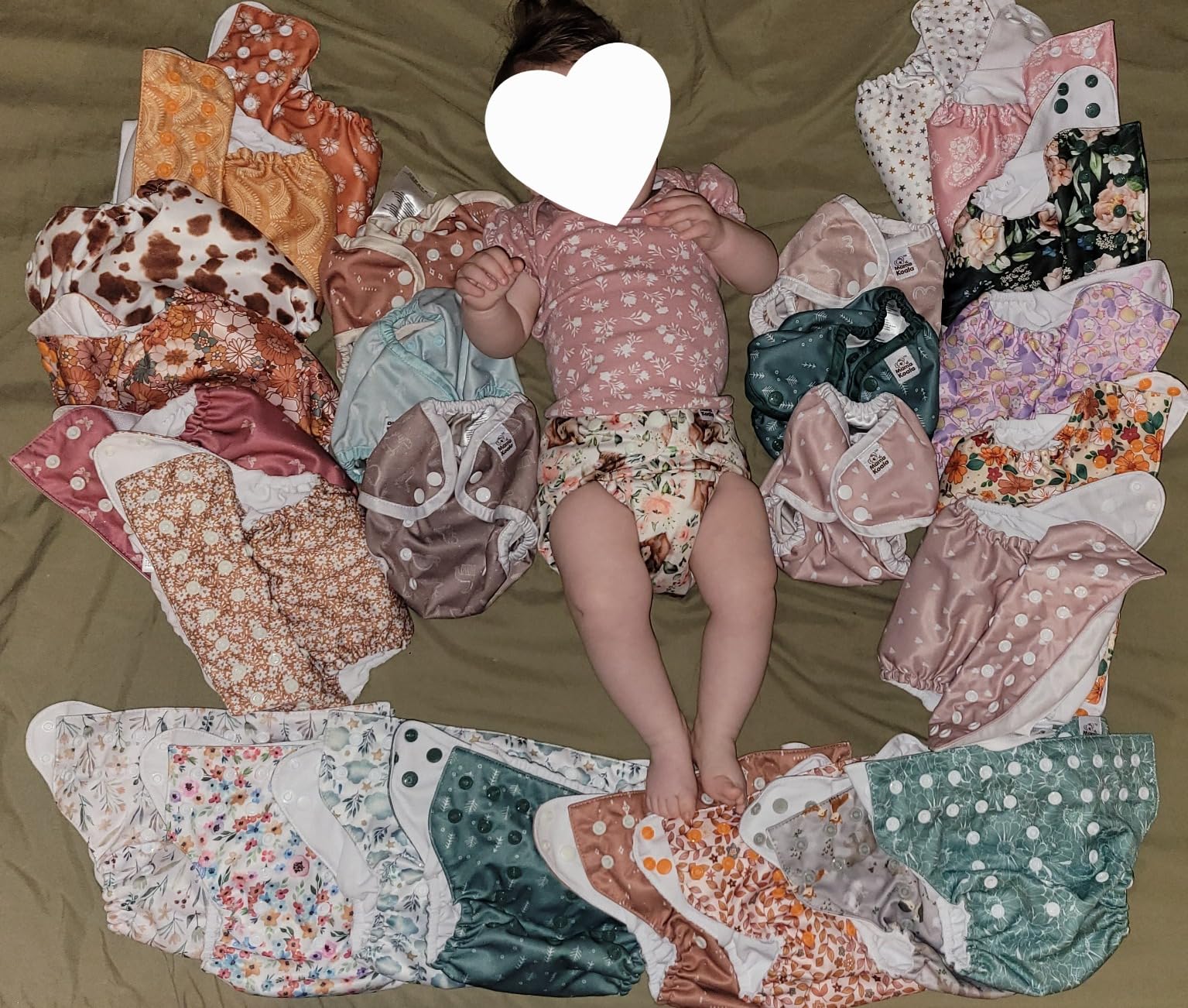 Mama Koala 3.0 Pocket Cloth Diapers for Babies with AWJ Lining, 6 Pack with 6 4-Layer Natural Cloth Diaper Inserts - Reusable and Washable Pocket Diapers (Simply Neutrals) customer photo 1