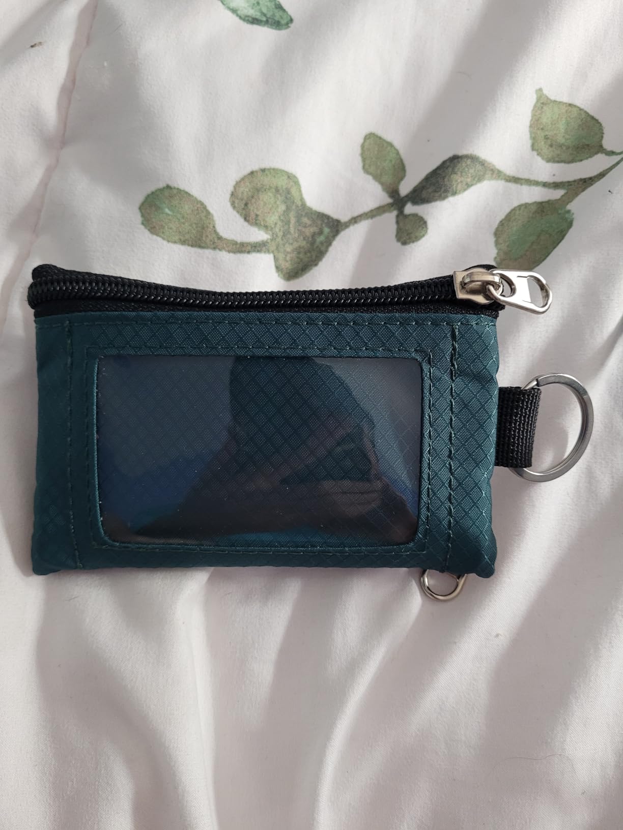 Minimalist RFID Blocking Small Wallet with ID Window, WaterResistant Zip Id Case Wallet with Lanyard Keychain for Cards, Cash, Travel, Women, Men customer photo 2