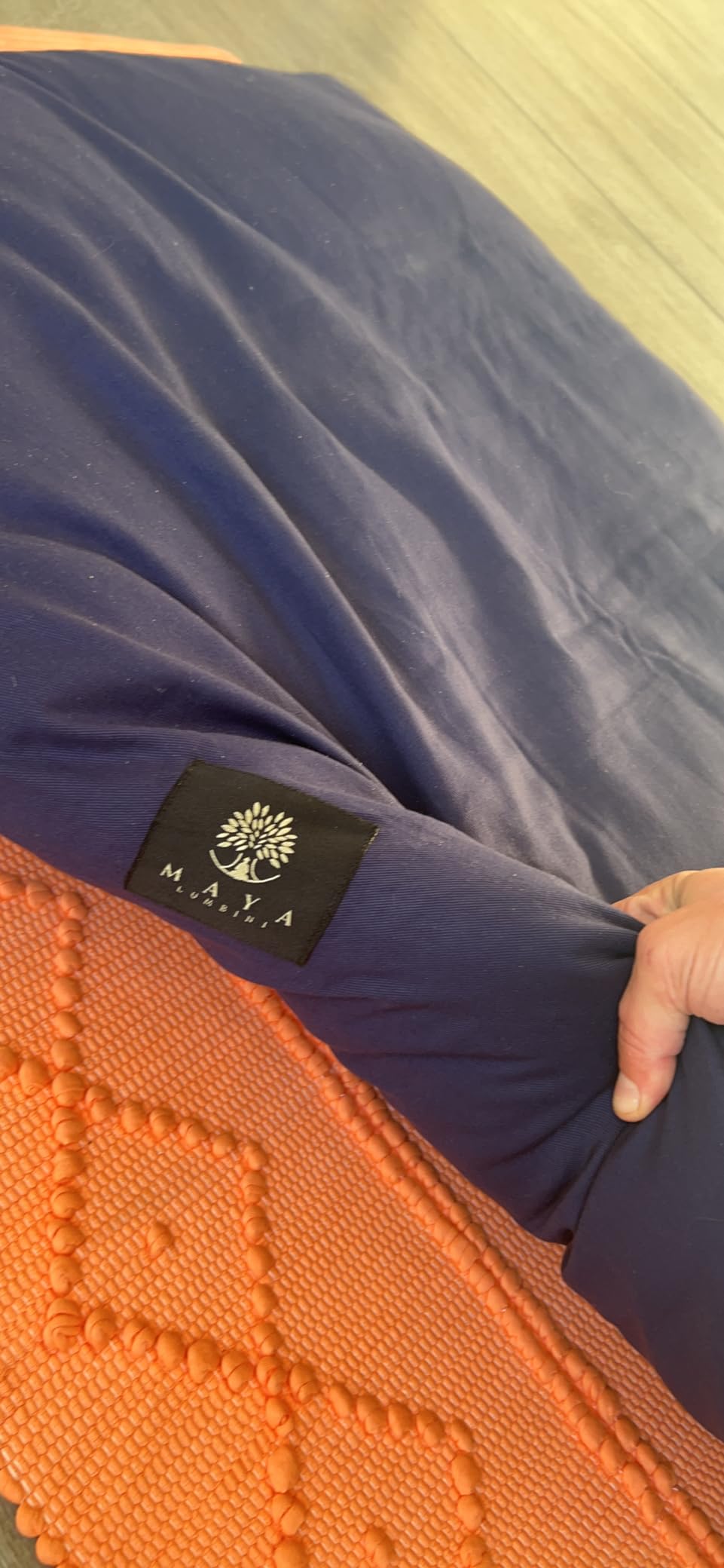 Organic Meditation Mat Zabuton/Floor Pillow - 3 & 4 Inch Thickness Options - Prevents Knees & Legs Pain customer photo 1