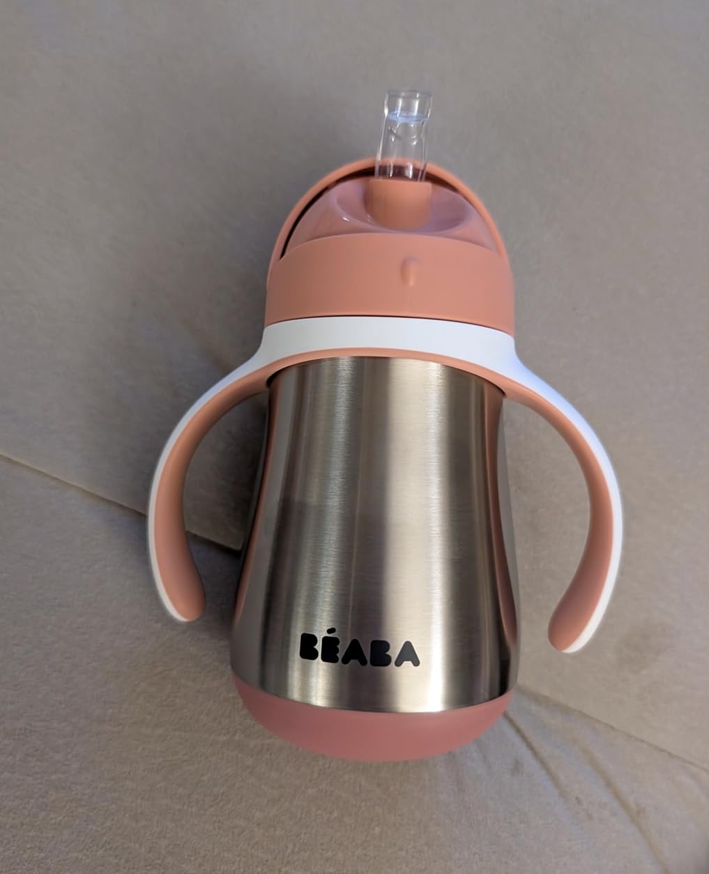 Beaba Stainless Steel Straw Sippy Cup, Insulated Toddler Cups Spill Proof with Removable Handles, Made with High Grade Stainless Steel, 8+ Months, 8 oz (250mL), (Sage) customer photo 1