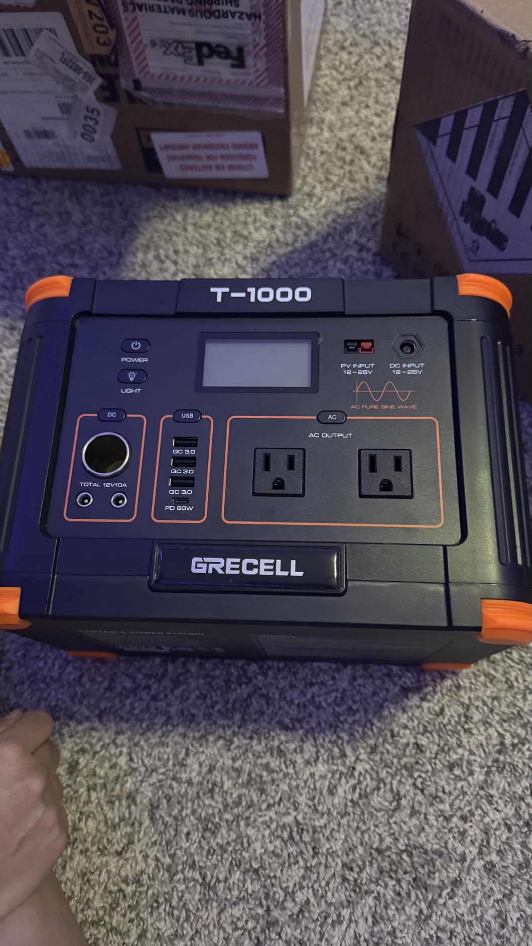 Portable Power Station 300W, GRECELL 288Wh Solar Generator with 60W USB-C PD Output, 110V Pure Sine Wave AC Outlet Backup Lithium Battery for Outdoors Camping Travel Home Blackout customer photo 2