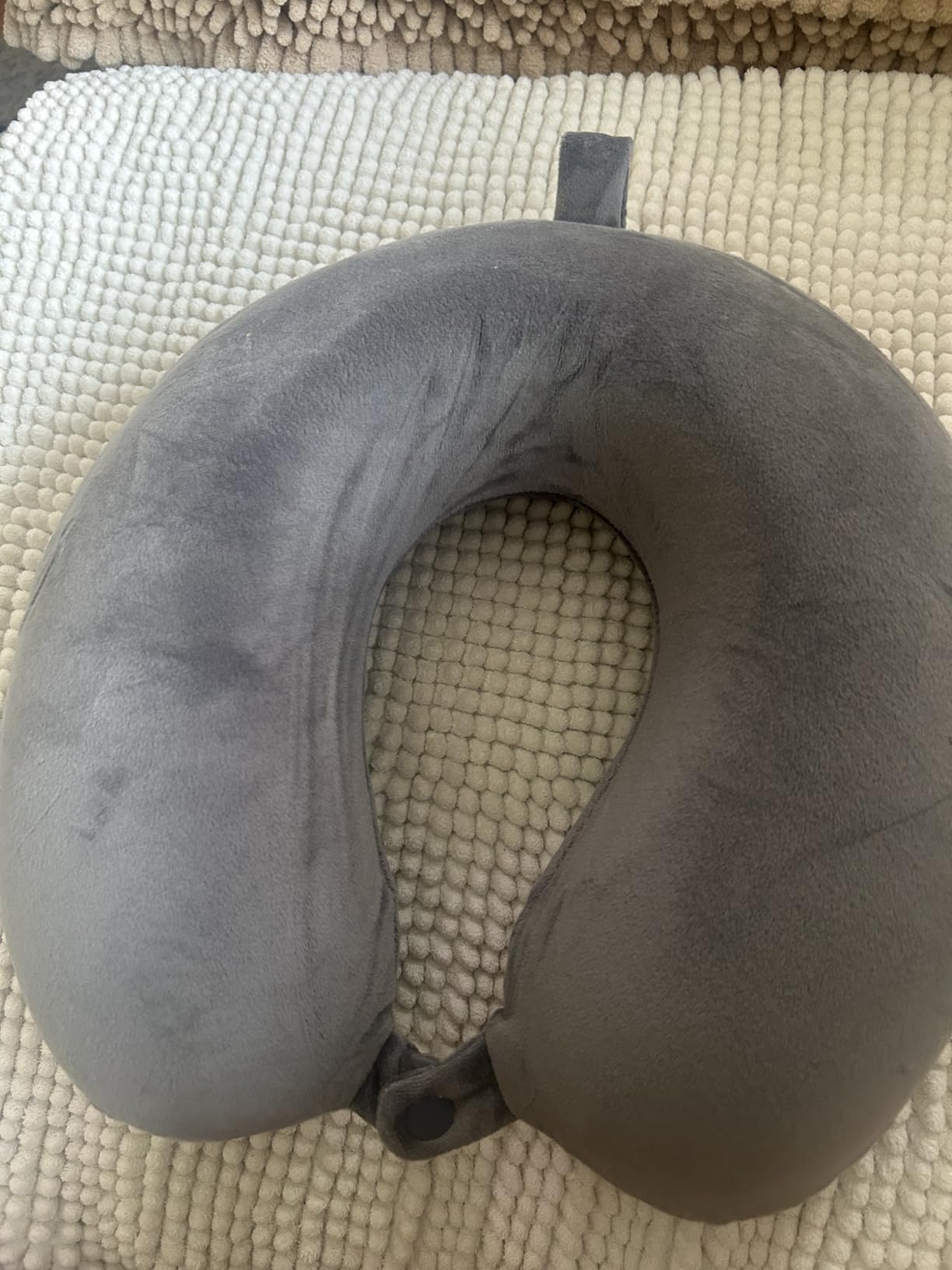GDEOUP Travel Pillow 100% Pure Comfortable U Shape Memory Foam Pillows Neck and Head Support Portable Travel Neck Pillow Suitable for Planes Airplane for Traveling, Train, Self-Driving Car, Grey customer photo 2