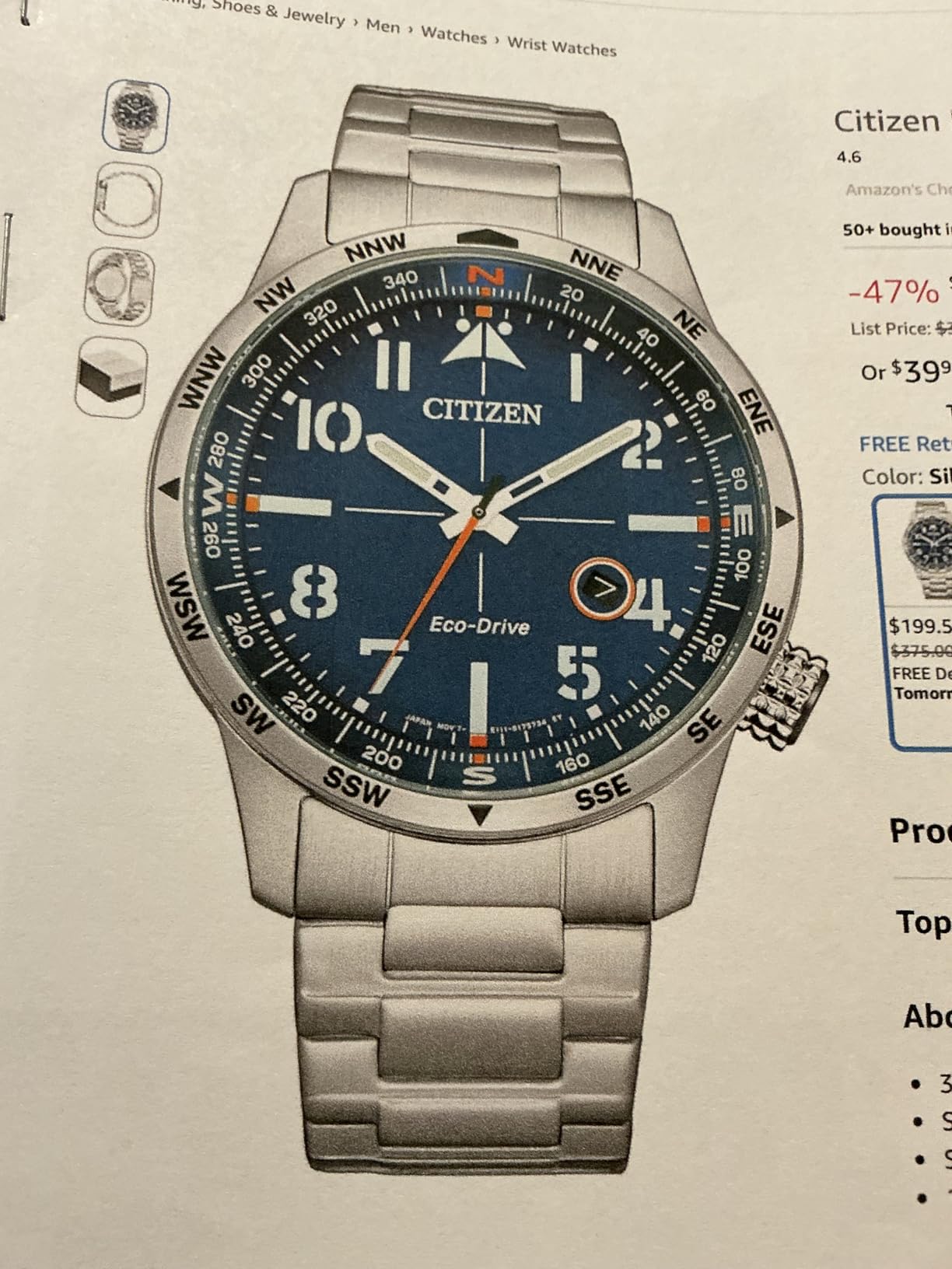 Citizen Men's Eco-Drive Weekender Avion Field Watch customer photo 1