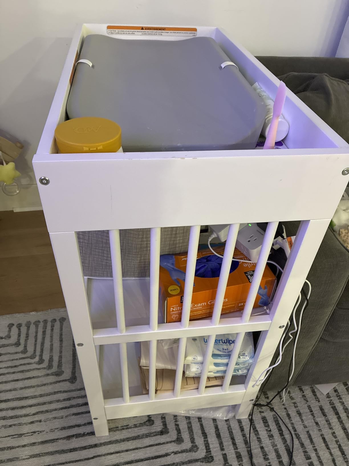 Graco Teddi Changing Table with Water-Resistant Changing Pad (Driftwood) - GREENGUARD Gold Certified, Includes Bonus Water-Resistant Changing Pad with Safety Strap, 2 Shelves customer photo 1