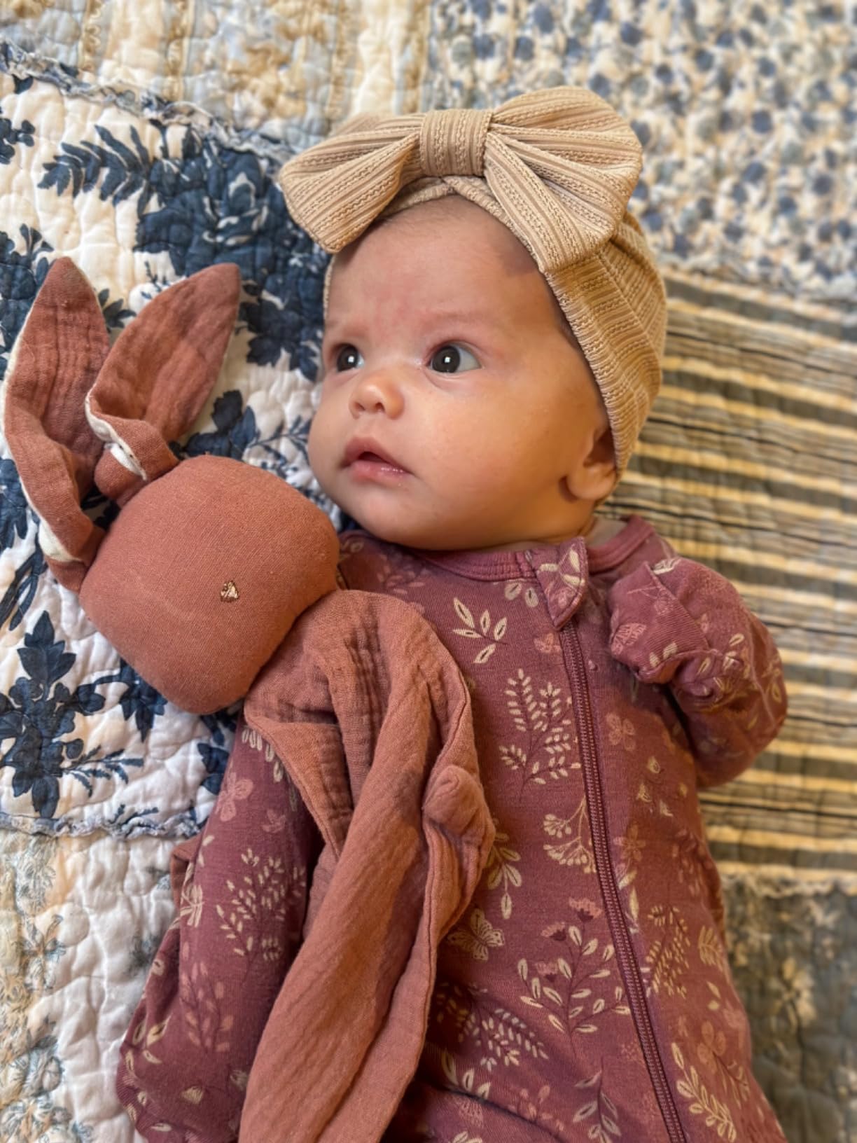 Mikito Organic Cotton Baby Muslin Lovey Bunny - Oeko-TEX & GOTS Certified - Security Blanket & Perfect Loveys for Babies - Unisex New Baby Gift for Ultimate Comfort & Peaceful Dreams customer photo 2