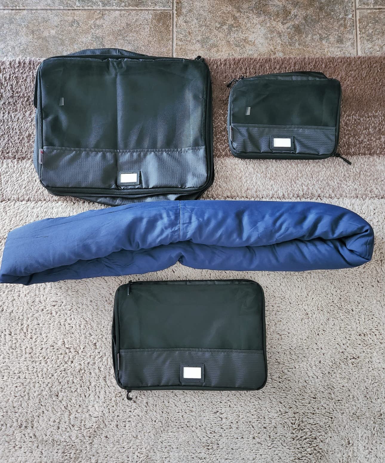 ZOOM LITE Set of 3 Durable Compression Packing Cubes Travel Organizer for Suitcases Made from Recycled Plastic Bottles, Featuring Double Zippers for Hassle-Free Packing Travel Essentials customer photo 1