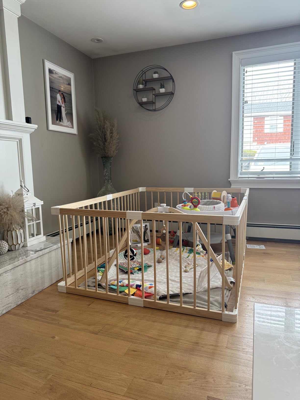 HARPPA Grovi Baby Gate Playpen, Wooden Playpen for Babies and Toddlers, Large Baby Fence Play Yard - GREENGUARD Gold 57 x 57 x 24 inch customer photo 1