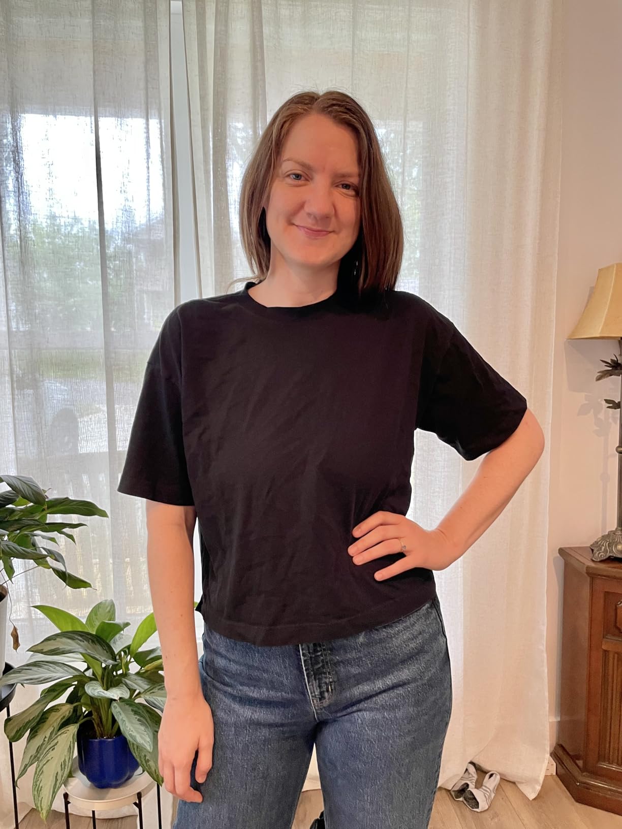 Women's Organic Cotton Drop Shoulder Relaxed Boxy Short-Sleeve T-Shirt (Available in Plus Size) customer photo 2