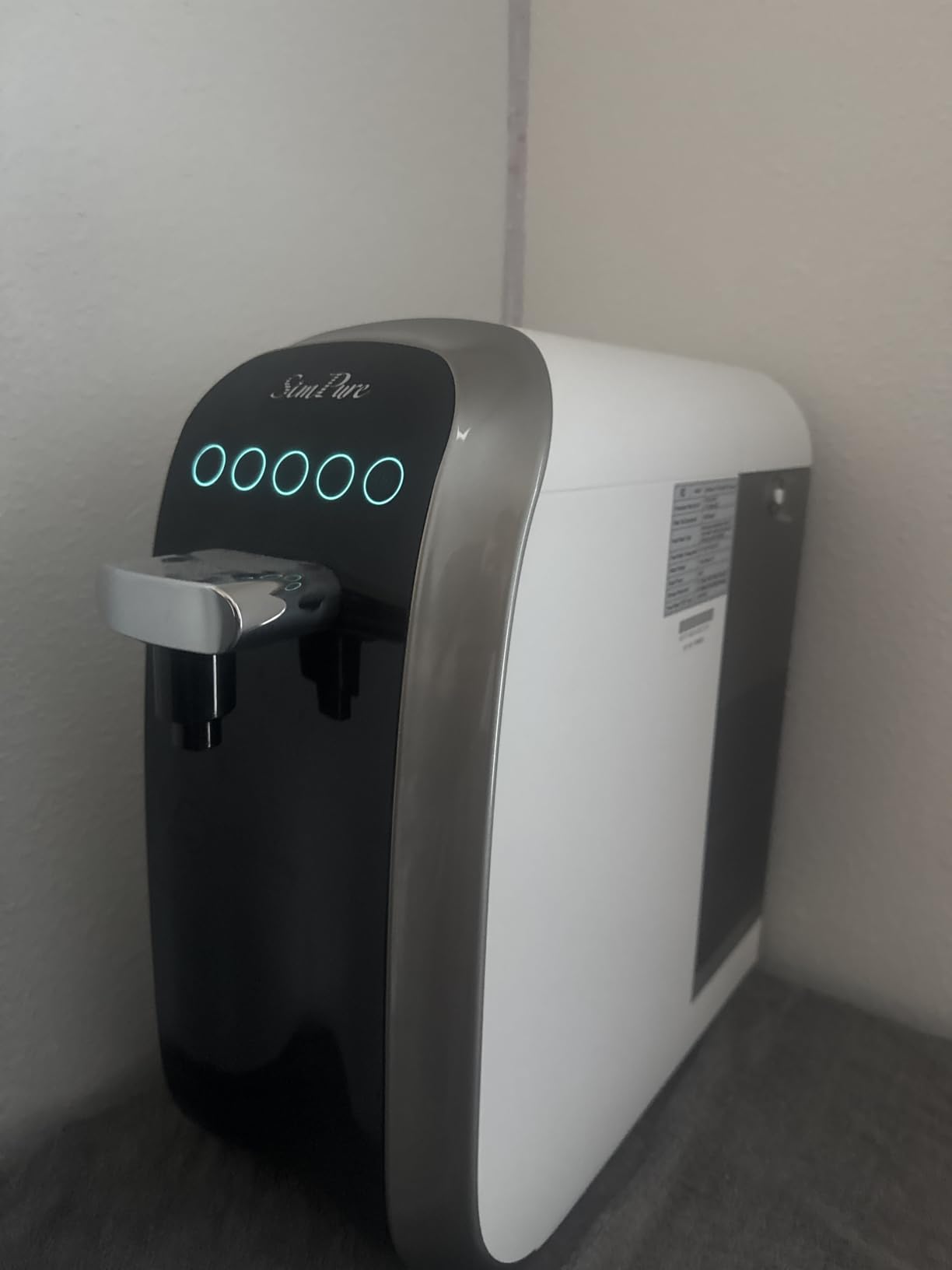 SimPure Y7P-BW UV Countertop Reverse Osmosis Water Filter, NSF/ANSI 58 Certified, 5 Stage RO Water Filtration System, No Installation, 4:1 Pure to Drain customer photo 1