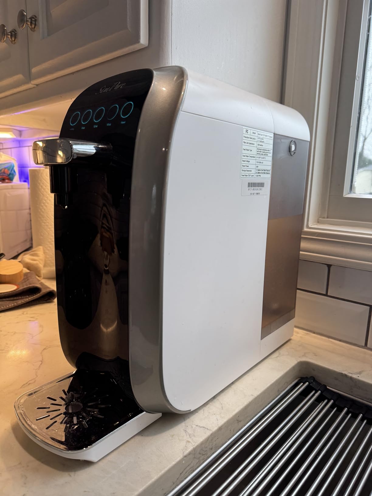 SimPure Y7P-BW UV Countertop Reverse Osmosis Water Filter, NSF/ANSI 58 Certified, 5 Stage RO Water Filtration System, No Installation, 4:1 Pure to Drain customer photo 2