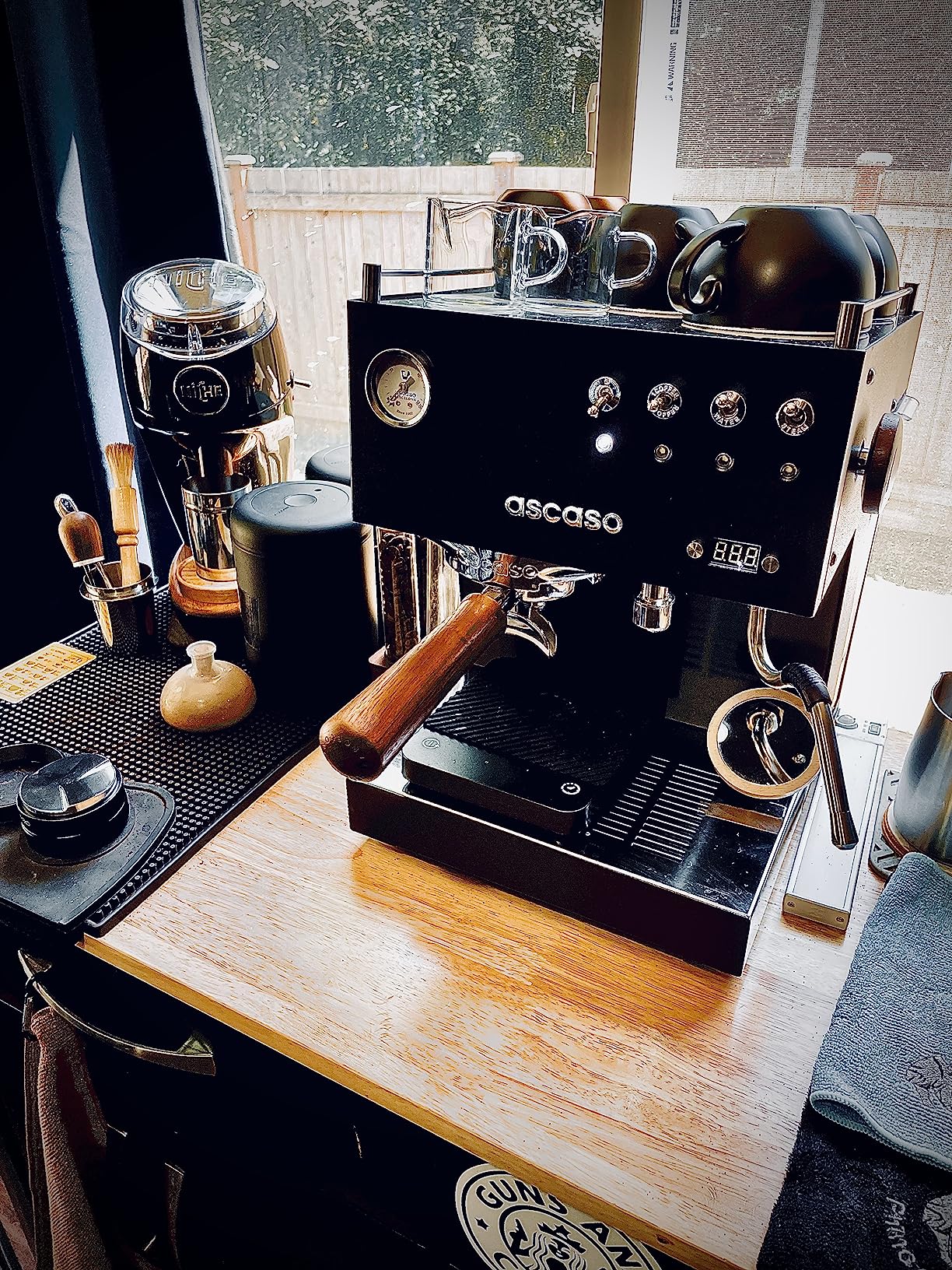 Ascaso Steel DUO Espresso Machine | PID | Programmable | Volumetric Controls | Dual Thermoblock | 120V | (Black) customer photo 2