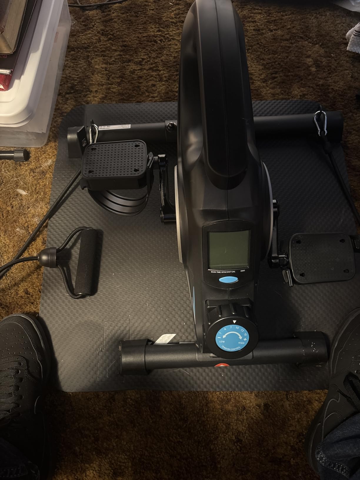 MERACH Under Desk Bike Pedal Exerciser, Quiet Magnetic Mini Exercise Bike with MERACH App for Arm, Leg Recovery, Physical Therapy, Smooth Foot Desk Cycle customer photo 1