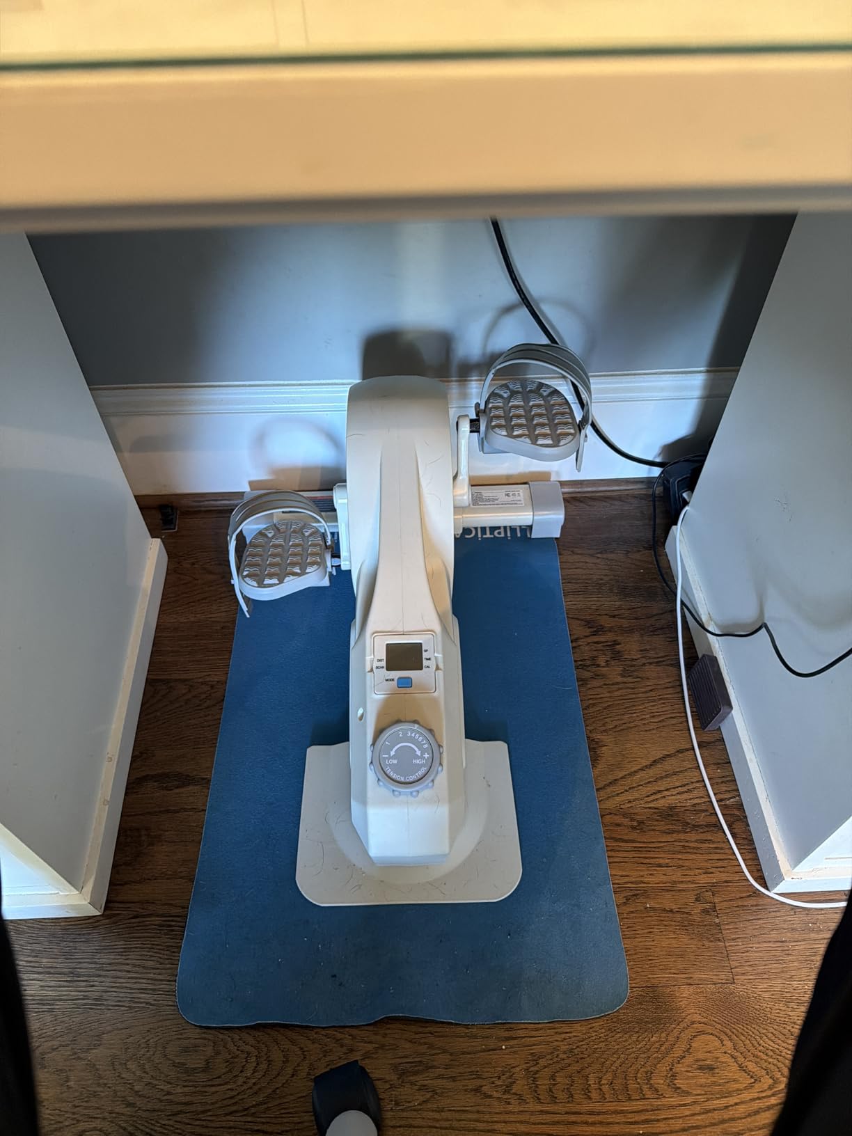 MERACH Under Desk Bike Pedal Exerciser, Quiet Magnetic Mini Exercise Bike with MERACH App for Arm, Leg Recovery, Physical Therapy, Smooth Foot Desk Cycle customer photo 2