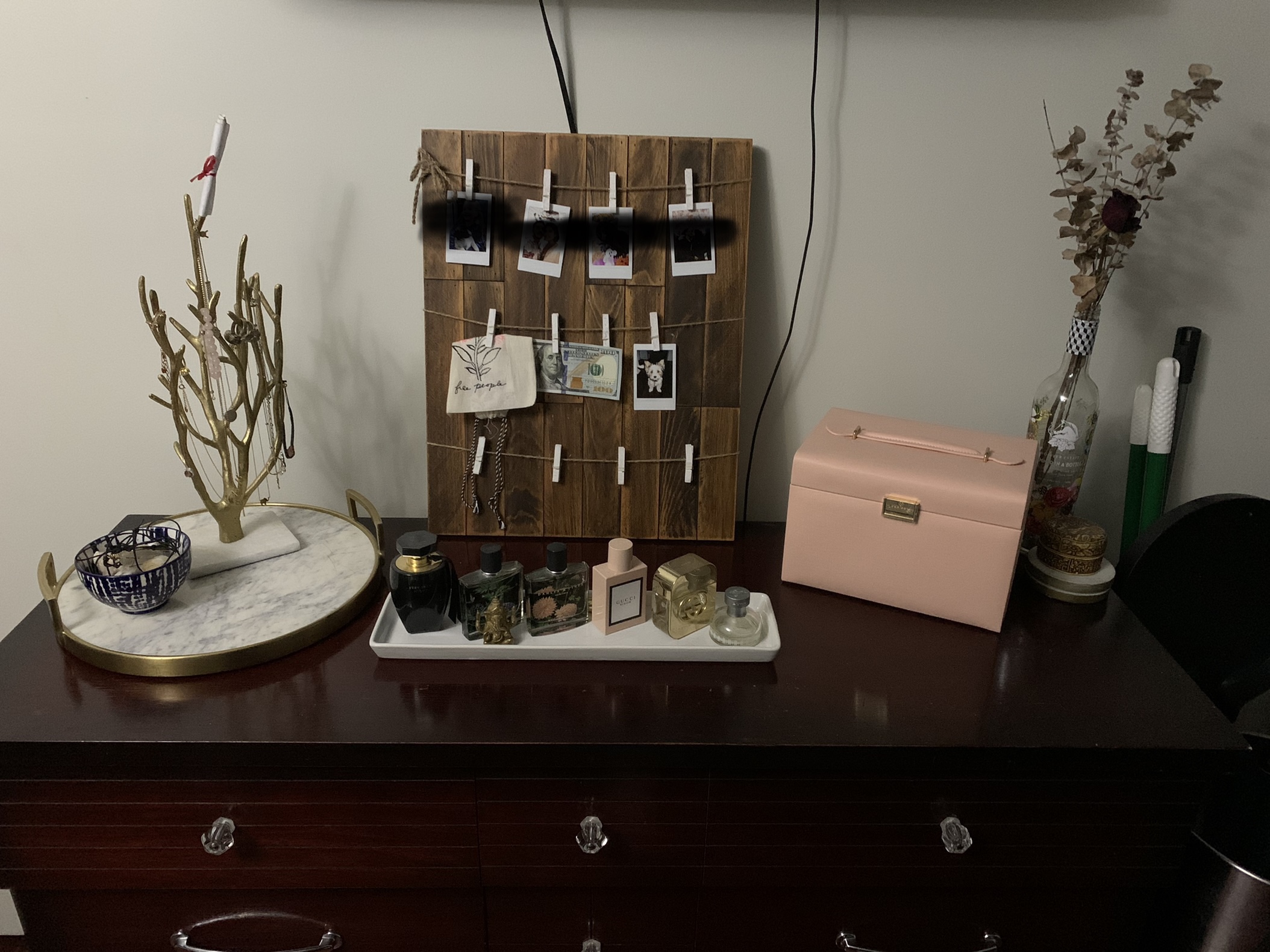 Vlando Lockable Jewelry Box Organizer with Key, 3-Tiered Storage Tray for Necklaces Earrings Rings Bracket Accessories Storage Display, Full HD-Mirror, Pink Beige customer photo 2