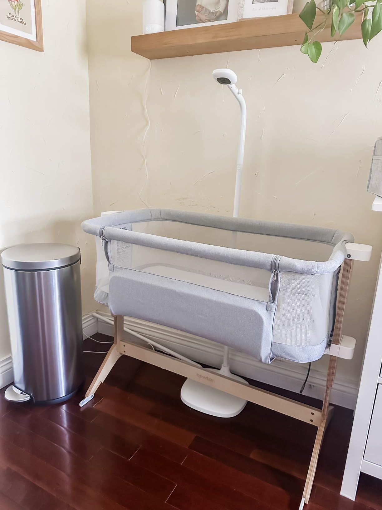 Newton Baby Bassinet & Bedside Sleeper with Mattress & Sheet - Ultra-Breathable & Completely Washable, Removable Dual-Layer Cover | Wood Frame | Adjustable Height & Infant Access Opening customer photo 1