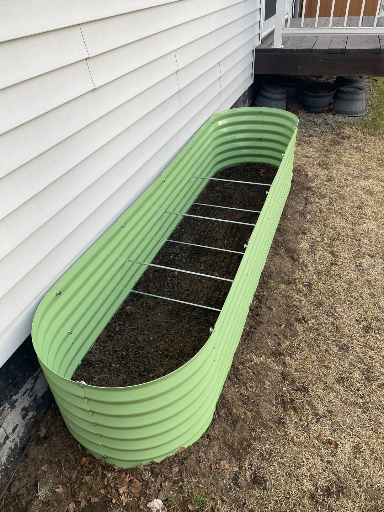 9-in-1 Galvanized Steel Raised Garden Bed // 8x2x1.5 ft Modular Planter for Gardening, Vegetables, Flowers // 18