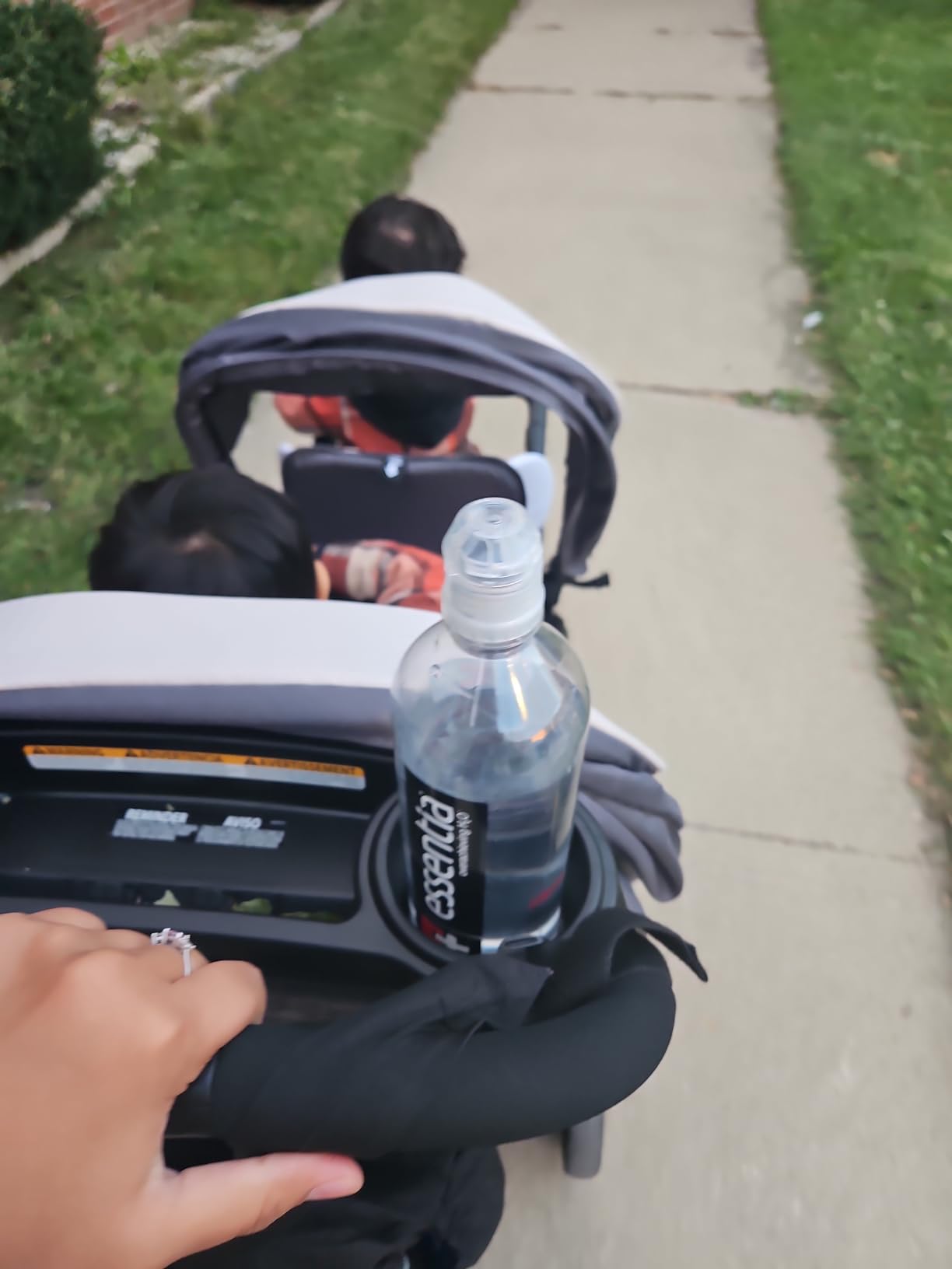 Baby Trend Sit N' Stand Tandem Double Stroller 2.0 DLX and 5 Point Safety Harness, Shaded Canopy, Storage Compartment, and 2 Cup Holders, Modern Khaki customer photo 1