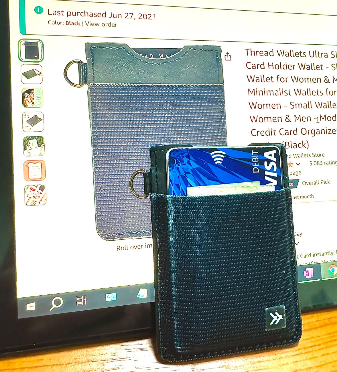 Ultra Slim Minimalist Leather Card Holder Wallet (Blossom) customer photo 1