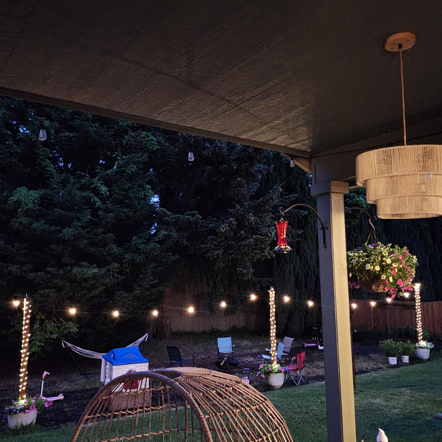 btfarm 4 Pack Solar String Lights Outdoor - Total 132FT 320LED Solar Fairy Lights Outside Waterproof 8 Modes, Copper Wire Solar Powered Twinkle Light for Garden Tree Christmas Wedding Party, Warm White customer photo 1