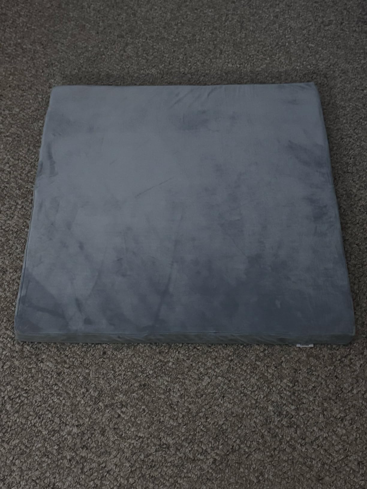 Velvet Zabuton Meditation Mat - Large Floor Pillow for Adults & Yoga Meditation Cushion - High Density Foam Floor Seating with Washable Cover, 31x31 Inch (Black) customer photo 2