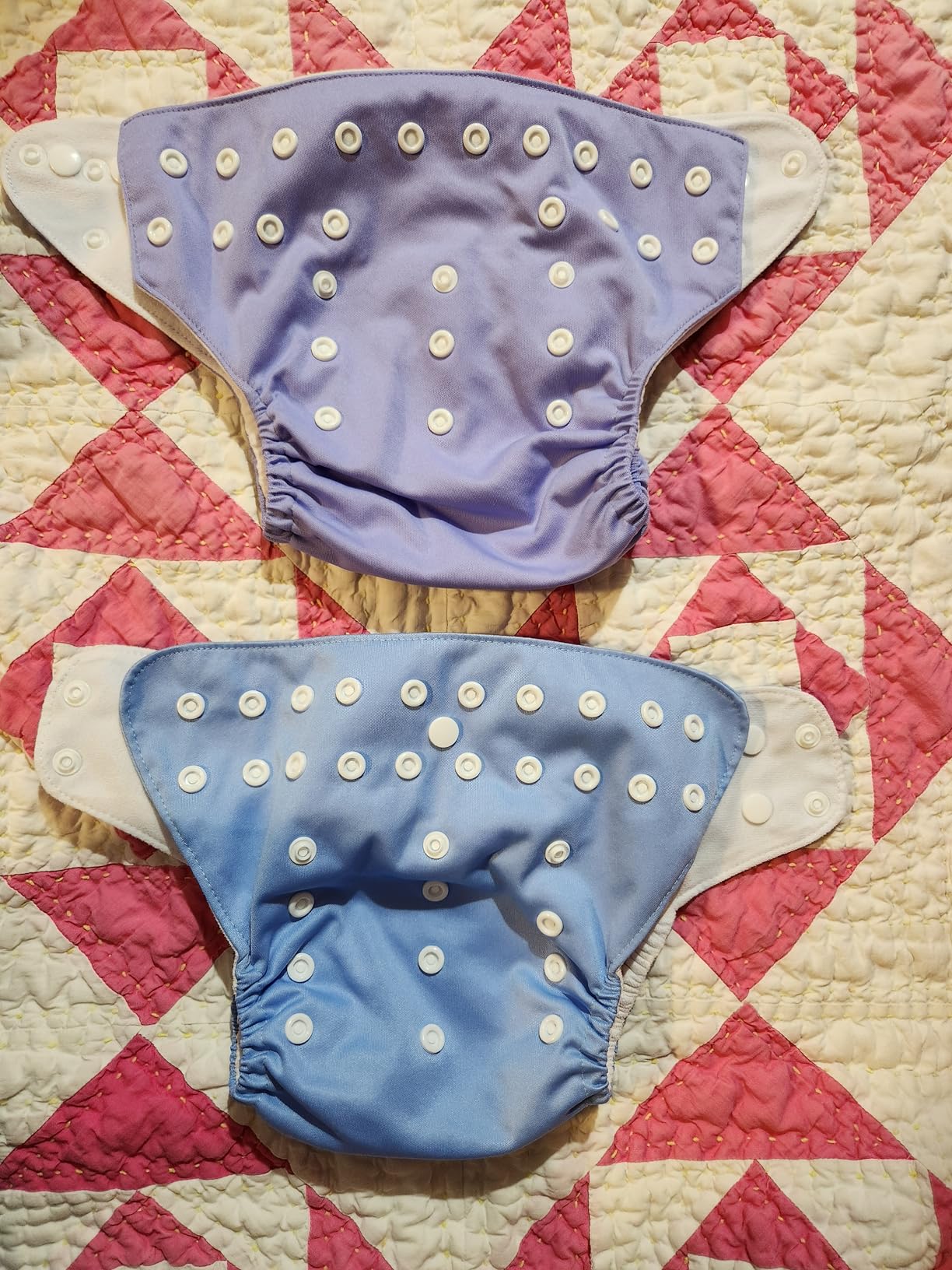 HappyFlute 9 Sets Newborn Baby Cloth Pocket Diapers Adjustable Reusable for Baby Boys and Girls(6-33 pounds,0-3 Years),One Wet Bag+4Diapers and 4Inserts (AD10) customer photo 1