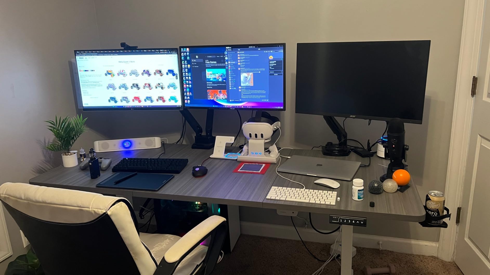 VIVO Electric 60 x 24 in Real Bamboo Standing Desk, Memory Height Adjustment, 1B Series, Holds 220 lbs, One-Piece Top, White Frame, DESK-KIT-1W6O customer photo 1