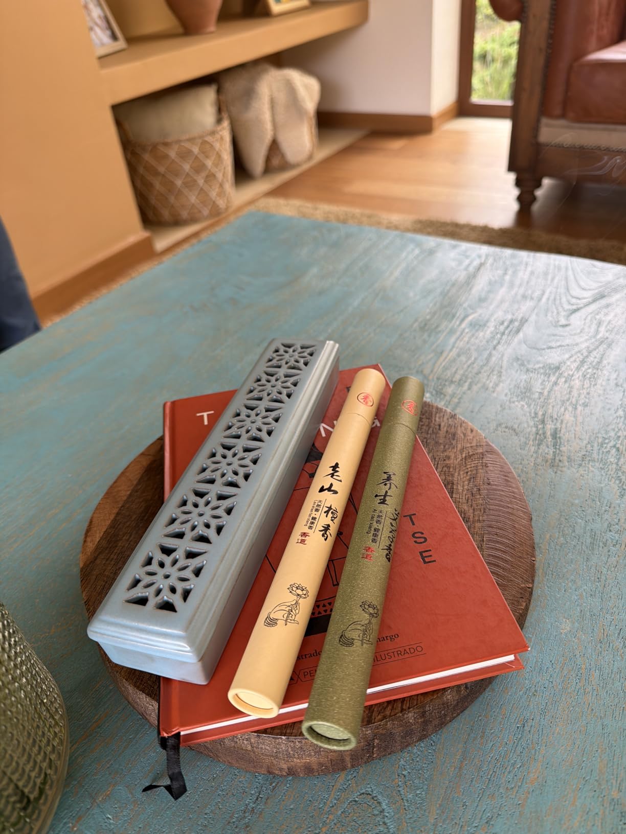 CEREMONY Incense Holder for Sticks, Ceramic Insence-Stick Holder Ash Catcher, Incense Holder Timkburner for Meditation Yoga Spa Room Incense Holder (Lever Brown) customer photo 1