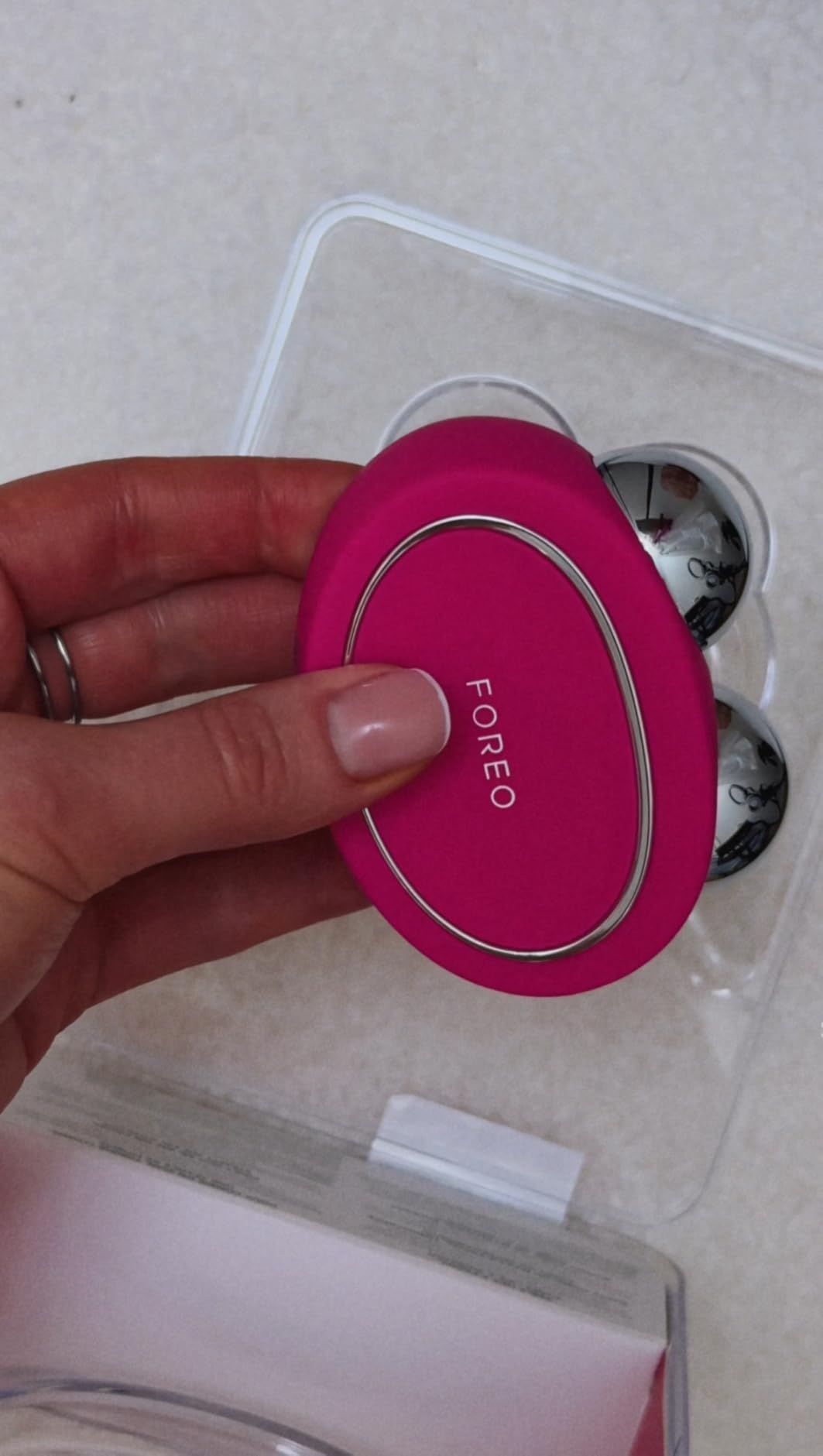 FOREO Bear 2 Advanced Toning Microcurrent Facial Device - Face Sculpting Tool - Firm & Contour - Non-Invasive - Lavender customer photo 2