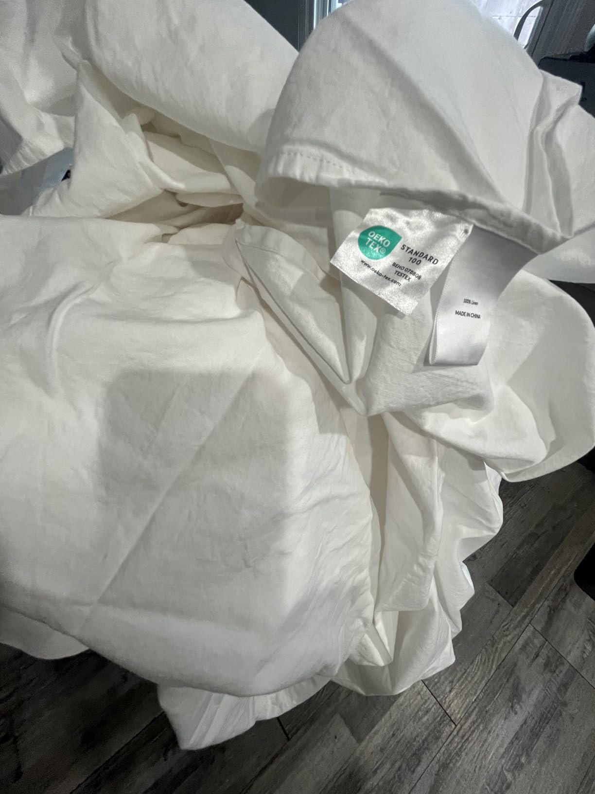 LBRO2M 100% Pure Linen Sheet Set Deep Pocket Up to 16