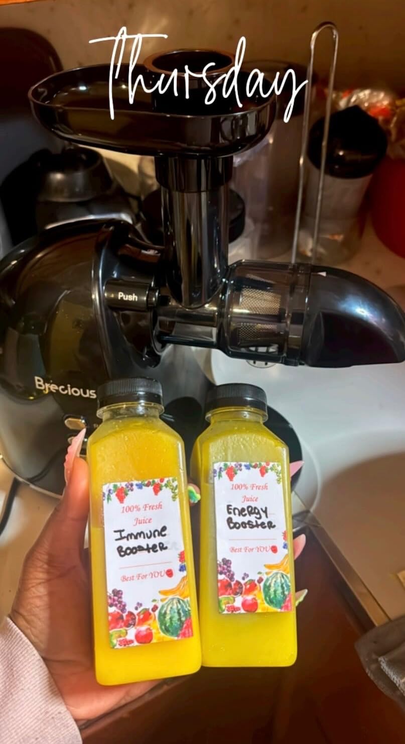 Brecious Cold Press Juicer, Slow Masticating Juicers with 2 Speed Modes & Quiet Motor, BPA-Free, Easy to Clean (Silver) customer photo 1