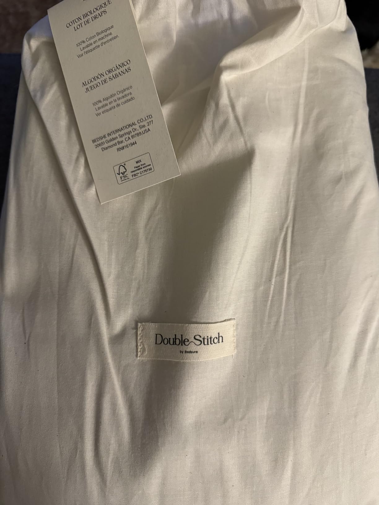 Double Stitch 100% Organic Cotton Sheets, King Size Sheets Set, GOTS Certified Long Staple Cotton Bedsheets, Luxury & Soft Hotel Bed Sheets with 16 inches Deep Pocket, Made in India Linen customer photo 1