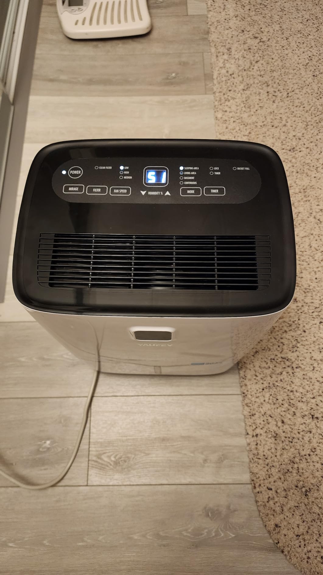 Yaufey 6000 Sq. Ft. Energy Star Certified Dehumidifier, Max 120 Pints Dehumidifier for Basement with Drain Hose, Smart Compressor with Intelligent Humidity Control, Dehumidifiers for Home Bedroom customer photo 1