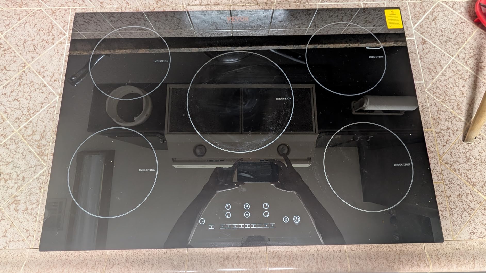 VEVOR Electric Cooktop, 4 Burners, 30'' Induction Stove Top, Built-in Magnetic Cooktop 7500W, 9 Heating Level Multifunctional Burner, LED Touch Screen w/Child Lock & Over-Temperature Protection customer photo 1