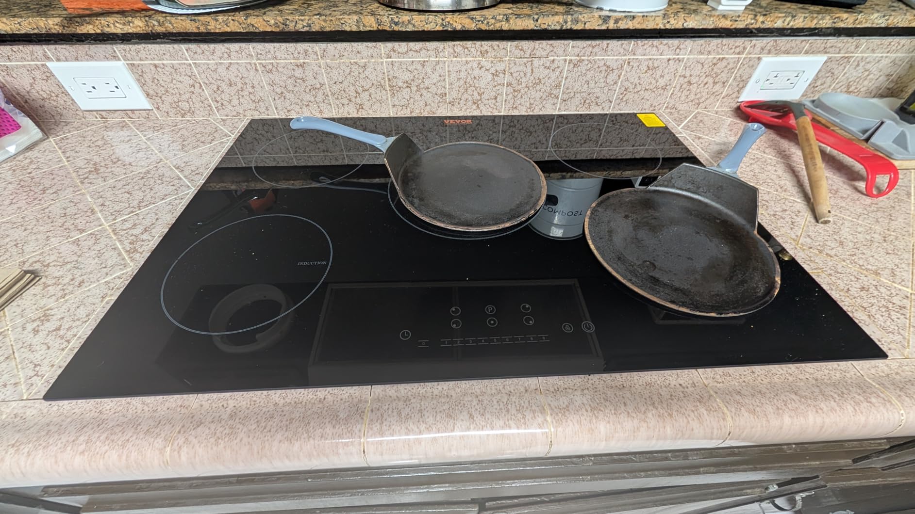 VEVOR Electric Cooktop, 4 Burners, 30'' Induction Stove Top, Built-in Magnetic Cooktop 7500W, 9 Heating Level Multifunctional Burner, LED Touch Screen w/Child Lock & Over-Temperature Protection customer photo 2