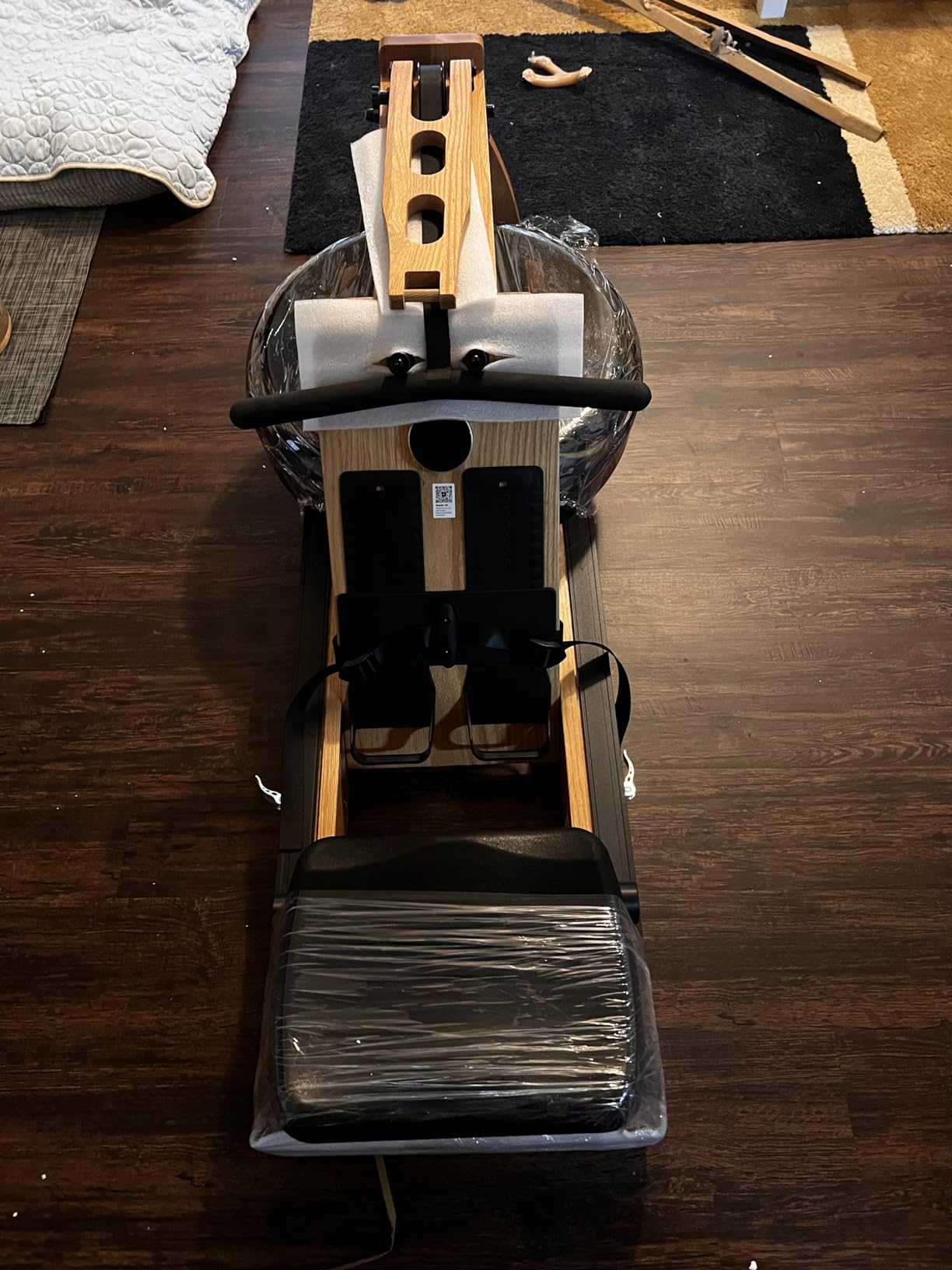 MERACH Foldable Wooden Rowing Machine, Water Electromagnetic Rower Machine for Home Use, Exclusive App Lifetime Membership, Patented Space Saver, MERACH Go Technology, 950 customer photo 2