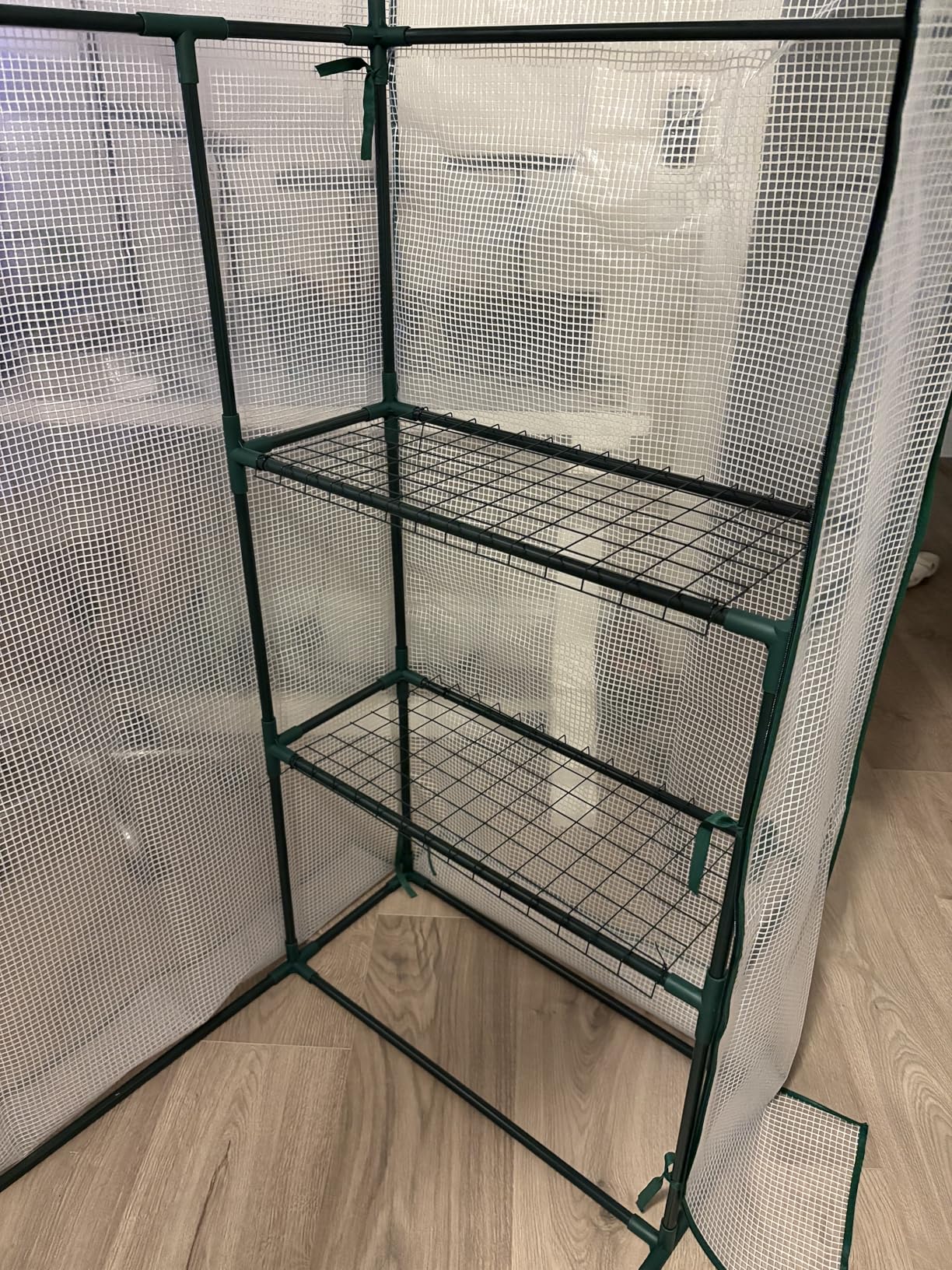 Greenhouse, Portable Mini Walk-in Green House for Outdoors with Roll-up Zipper Door, Anchors, and UV-Resistant Cover customer photo 2