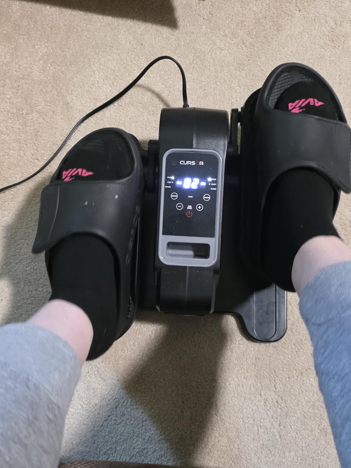Under Desk Elliptical Machine, Electric Seated Pedal Exerciser, Quiet Leg Exerciser While Sitting for Seniors, Mini Portable Leg Exercise Machine with Remote, Adjustable 12-Speeds, Manual & Auto Mode customer photo 2