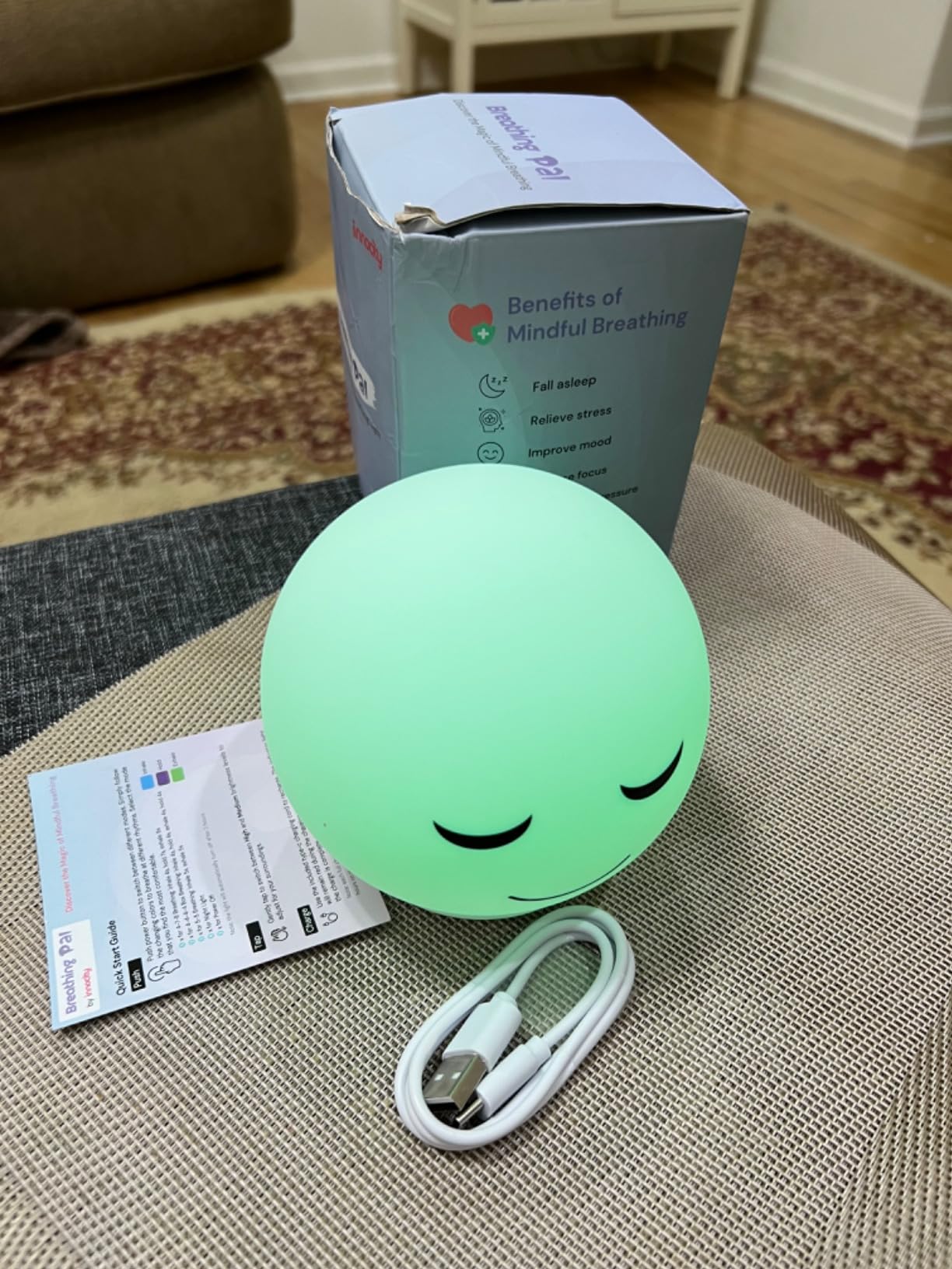 Breathing Pal 'Kyle'- Mindfulness Breathing Light, Guided Visual Meditation Breathing Light, Anxiety Relief Items for Calm Down Corner/Meditation/Sleep for Adult&Kid customer photo 1