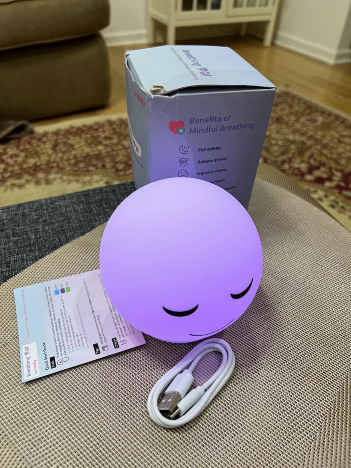 Breathing Pal 'Kyle'- Mindfulness Breathing Light, Guided Visual Meditation Breathing Light, Anxiety Relief Items for Calm Down Corner/Meditation/Sleep for Adult&Kid customer photo 2