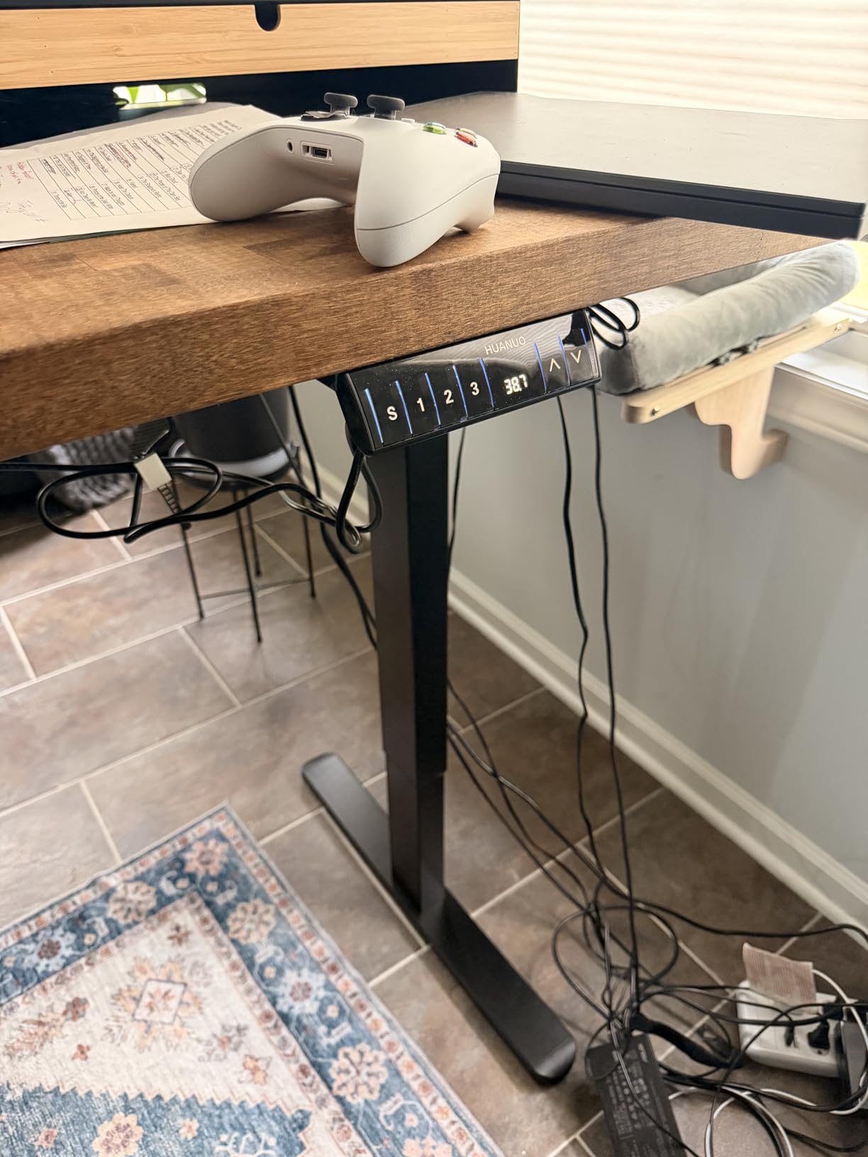 HUANUO Electric Standing Desks Frame with 265 lbs Dual Motor, Thick T-Shaped Desk Legs Made of Automotive Grade Steel, for Max 90