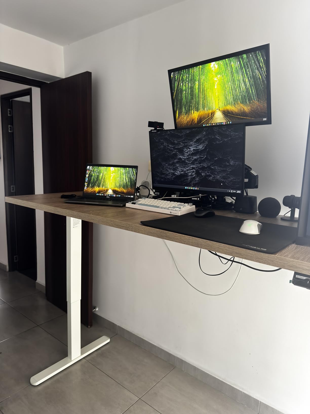 ErGear Dual Motor Standing Desk Frame, Electric Adjustable Legs Compatible Desktop Size 44