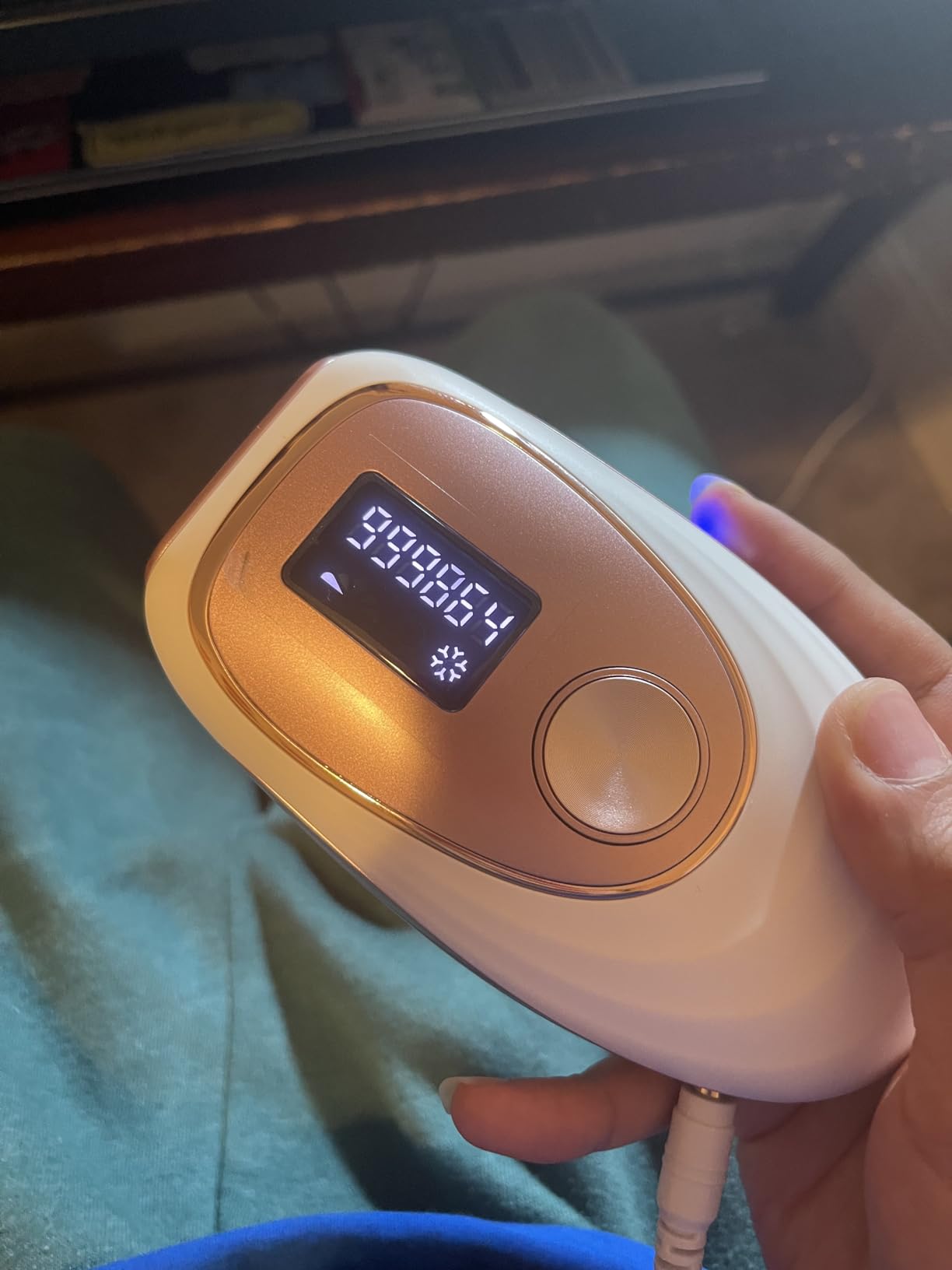 LYSMOSKI Laser Hair Removal, IPL Hair Removal with Ice-Cooling System for Painless & Long-Lasting Result, Safe At-Home Hair Remover for Armpits Back Legs Arms Face Bikini Line, Rose Gold customer photo 2
